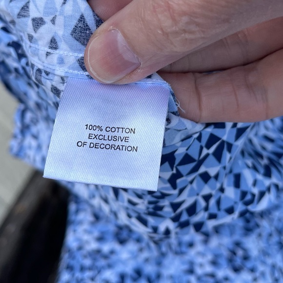 Tailorbyrd Men’s Abstract Pattern Long Sleeve Flip Cuff Button Down Shirt Sz M - Picture 7 of 12